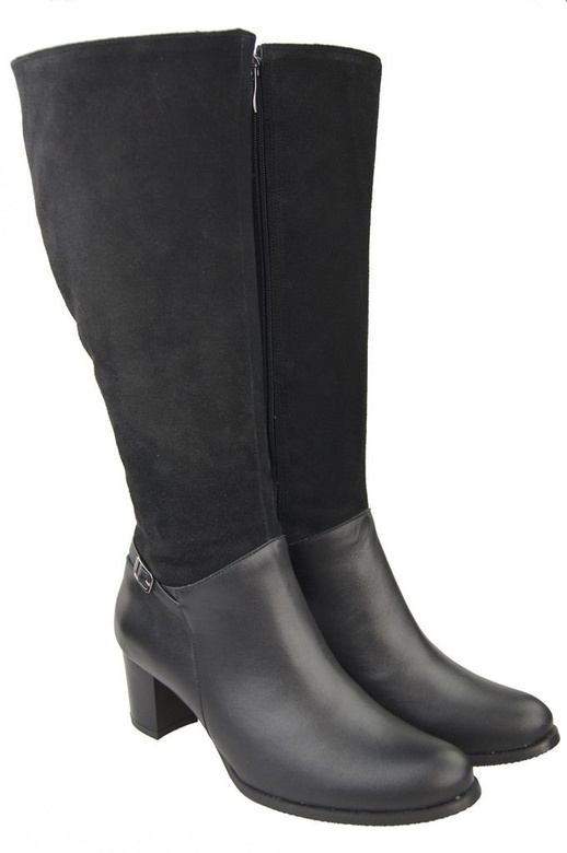 Schuhe Damenstiefel, Naturleder 101 Schwarz ElitaBut