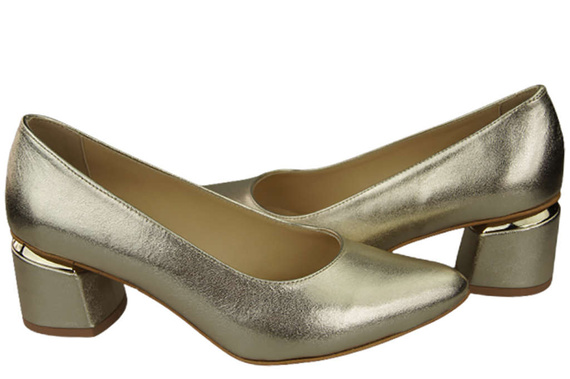 Damenschuhe Goldene Pumps, Naturleder 143 ElitaBut