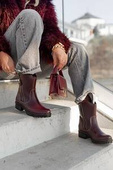 Damenstiefel Naturleder Burgund 122 ElitaBut