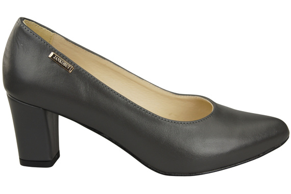 Klassische Glatt Damen Graphit Naturleder Schuhe 213 ElitaBut