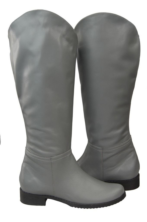 Schuhe Damenstiefel Stiefel, Naturleder 124 Grau ElitaBut