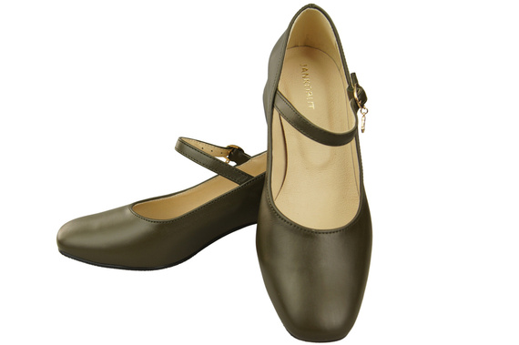 Damenschuhe Olive Riemchenpumps Naturleder 202 ElitaBut