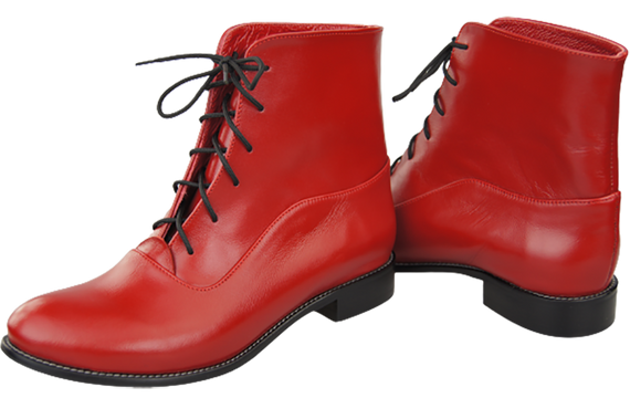Damenstiefel Frühling/Herbst, Naturleder, Rot, 155 L, ElitaBut