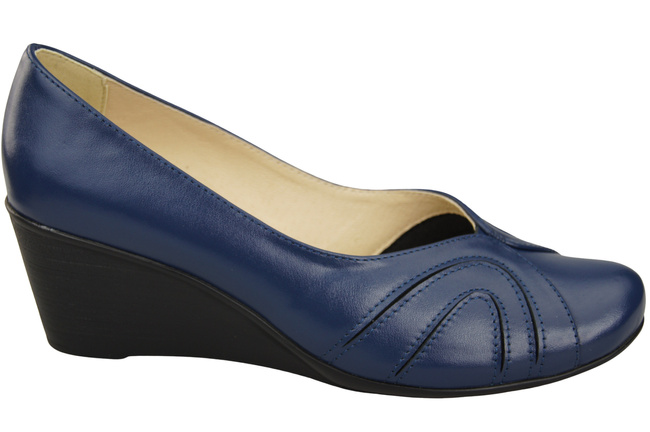 Damen Schwarz Naturleder Gestiefelte Marineblau 828 ElitaBut