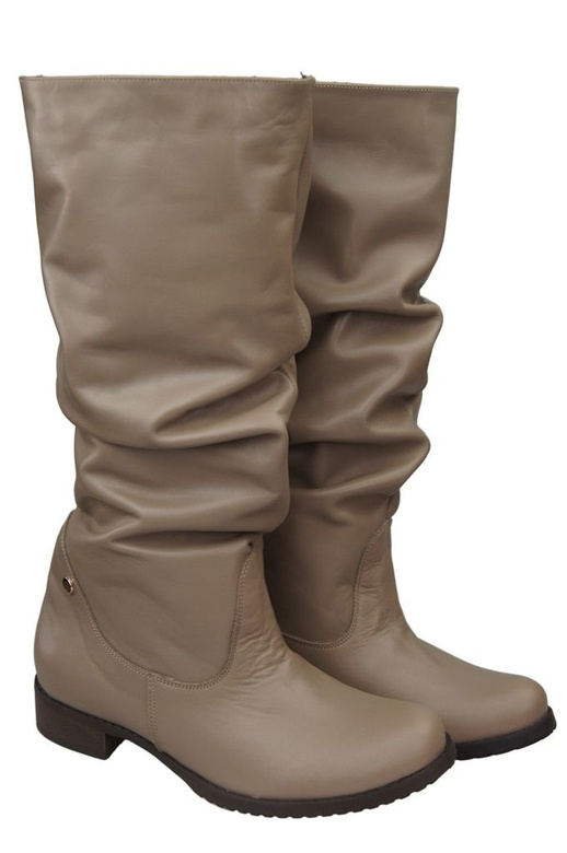 Schuhe Damenstiefel Stiefel, Naturleder 123 Cappuccino ElitaBut