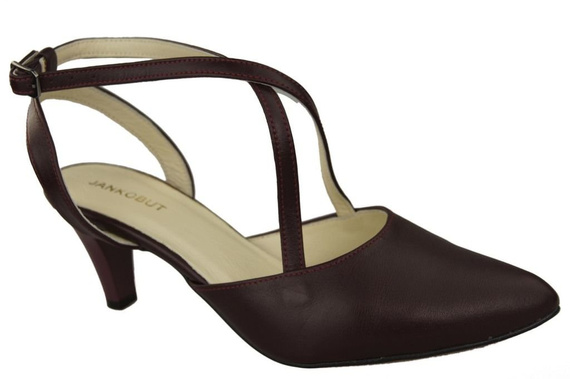 Damenschuhe Burgunderrote Sandalen, Naturleder 129 ElitaBut