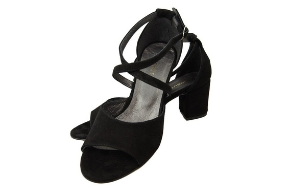 Damenschuhe Sandalen Schwarz, Naturleder, Wildleder 111 ElitaBut