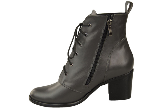 Winter-Schnürstiefel für Damen, Naturleder, Graphite 188, von ElitaBut