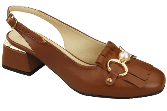 Damenschuhe Braun Sandalen mit Fransen verziert Naturleder 208 ElitaBut
