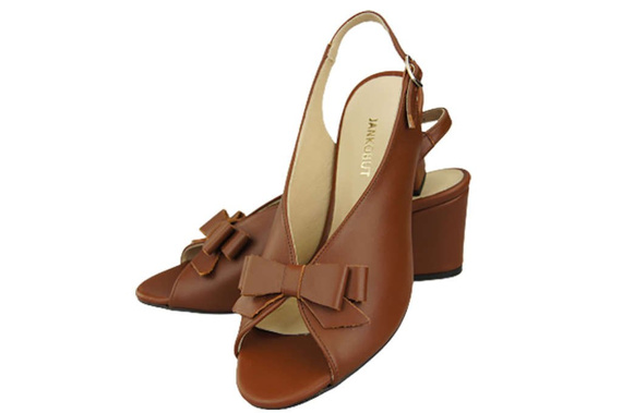 Damenschuhe Sandalen Braun, Naturnarbenleder, 148 L ElitaBut