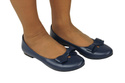 Damen-Ballerinas Marineblau, Naturleder 998 ElitaBut