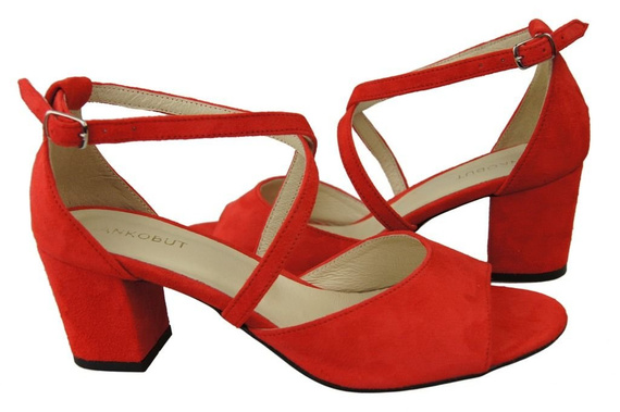 Damenschuhe Sandalen Rotes Naturleder Wildleder 111 ElitaBut