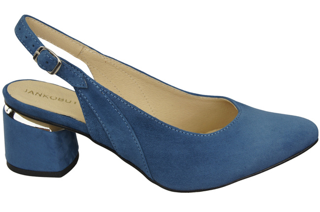 Damensandalen aus natürlichem Wildleder, blaue Eleganz und Komfort 196 von ElitaBut