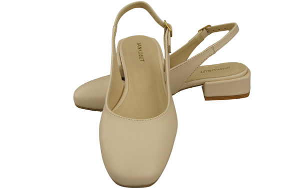 Damen Schuhe Sandalen Beige Flacher Absatz Naturleder 206 ElitaBut