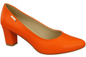 Klassische Glatt Damen Orange Naturleder Schuhe 213 ElitaBut