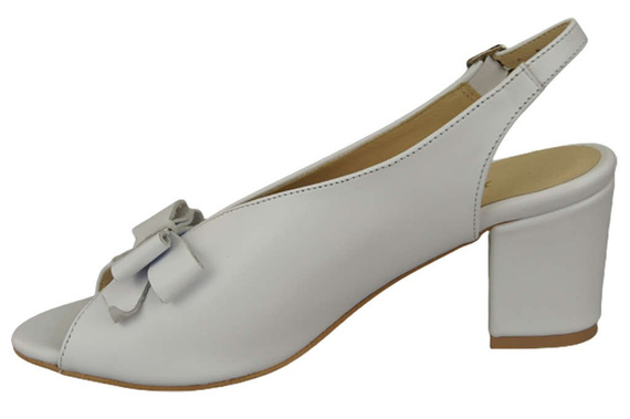 Damenschuhe Sandalen Weiß, naturnarbiges Leder, 148 L ElitaBut