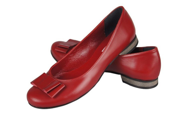Damen Ballerinas Naturleder Rot 702 ElitaBut