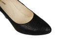 Damenschuhe Pumps, Naturleder, Schuppenmotiv, Schwarz 926 ElitaBut