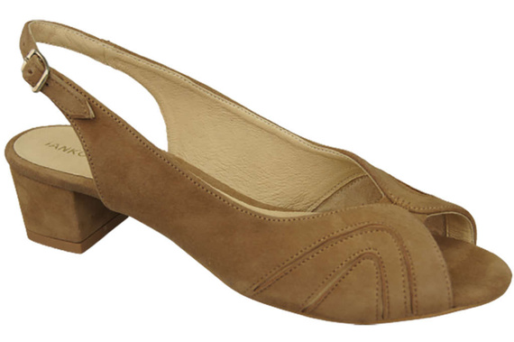 Damenschuhe Sandalen, natürliches Wildleder, Olive 991 ElitaBut