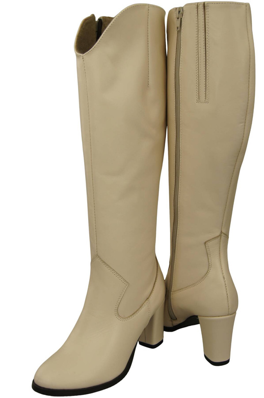 Stilvolle Damen Beige Stiletto Stiefel Naturleder 211 ElitaBut