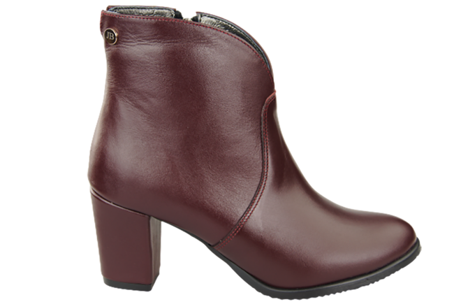 Damen-Winterstiefel, Naturleder, Burgund 152, von ElitaBut