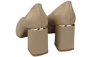 Damenschuhe Cappuccino Pumps Helles Naturleder 179 ElitaBut