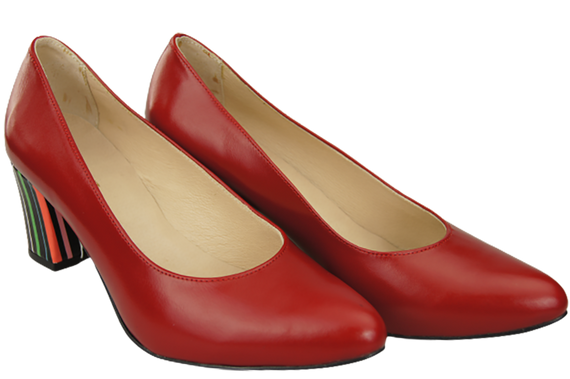 Damenschuhe Rote Pumps aus Naturleder mit Zierabsatz 158 ElitaBut