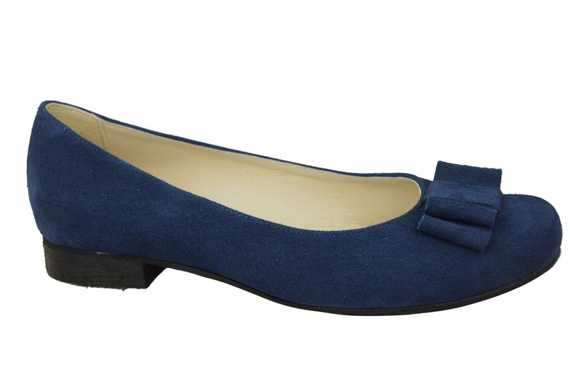 Damenschuhe Ballerinas Marineblau, Naturleder, Wildleder 126 ElitaBut