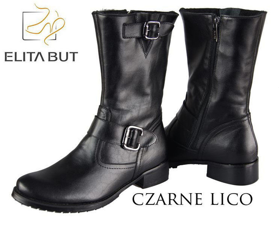 Damenstiefel, Naturleder, Schwarz 743 ElitaBut