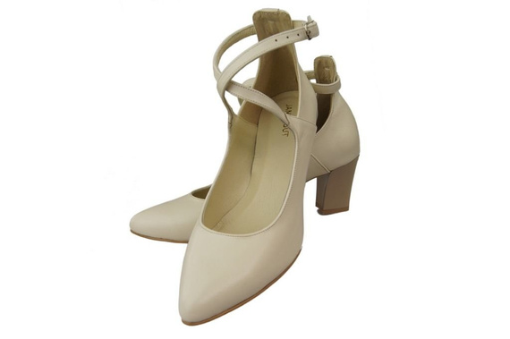Damenschuhe Pumps Beige, Naturleder 118 ElitaBut