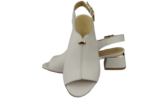 Damenschuhe Sandalen Weißgoldschnalle Naturleder 198 ElitaBut