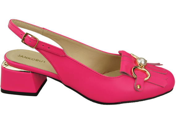 Damenschuhe Neon Rosa Sandalen mit Fransen verziert Naturleder 208 ElitaBut