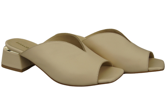 Damen Schuhe Absätze Flip Flops Beige Naturleder 210 ElitaBut