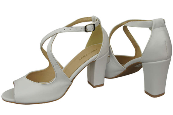 Damenschuhe Sandalen Weiß Naturleder 186 ElitaBut