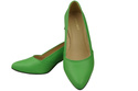 Damen Pumps Limette Echtleder Spitz Zehen Absatz ElitaBut 221