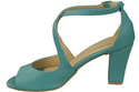 Damenschuhe Türkise Sandalen, Naturleder 186 ElitaBut