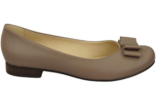 Damen Ballerinas Naturleder Cappuccino Dunkel 702 ElitaBut
