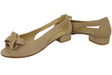 Schuhe Damensandalen Beige Natürliches Wildleder 994 Kombination aus Stil und Komfort ElitaBut