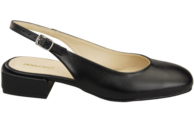 Damen Schuhe Sandalen Schwarz Flacher Absatz Naturleder 206 ElitaBut