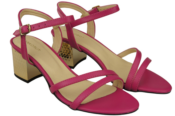 Damenschuhe Lila Naturleder 197 Sandalen, die den Fuß sinnlich enthüllen ElitaBut