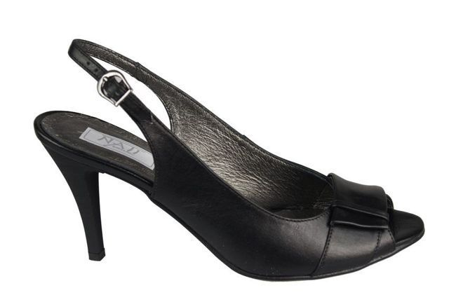 Damenschuhe Sandalen, Naturleder, Schwarz 780 ElitaBut