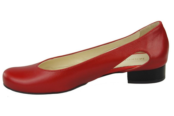 Damen-Ballerinas Rot, Naturleder 103 ElitaBut
