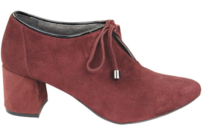 Damenschuhe, Burgunderschuhe, Naturveloursleder 183 ElitaBut
