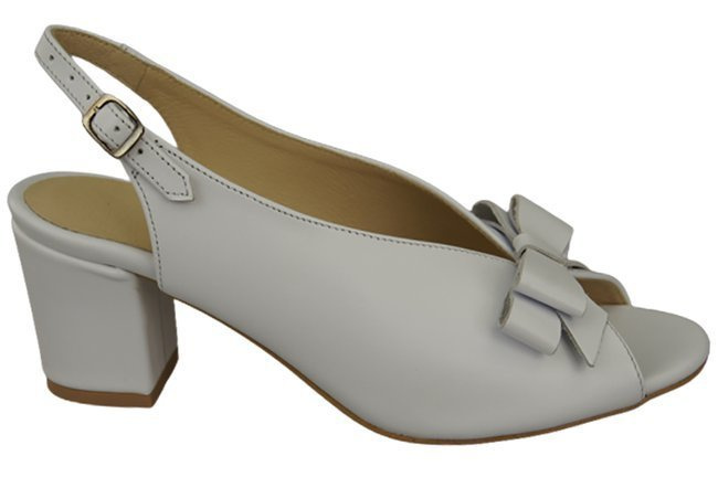 Damenschuhe Sandalen Weiß, naturnarbiges Leder, 148 L ElitaBut