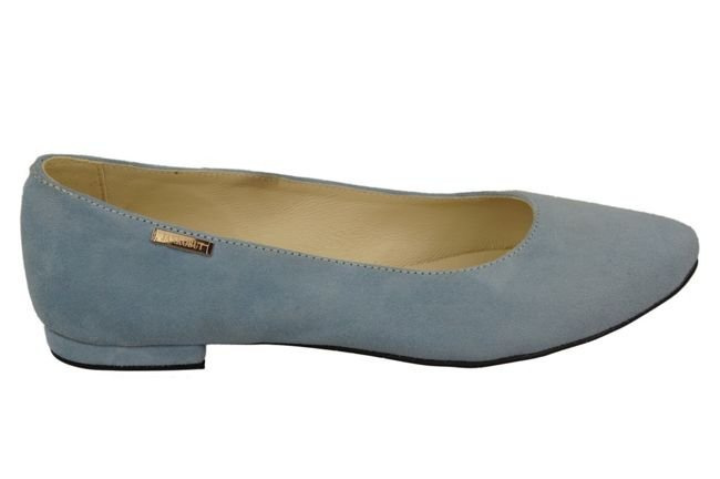 Damenschuhe Ballerinas Hellblaues Naturleder Wildleder 131 ElitaBut