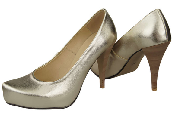 Damenschuhe Pumps Naturleder Gold 644 ElitaBut