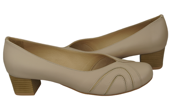 Damenschuhe Pumps Naturleder Cappuccino Lico 786 ElitaBut