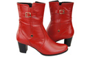 Damenstiefel, warm, Naturleder, Rot 882 von ElitaBut