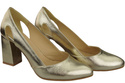 Damenschuhe Goldene Pumps, Naturleder 184 ElitaBut