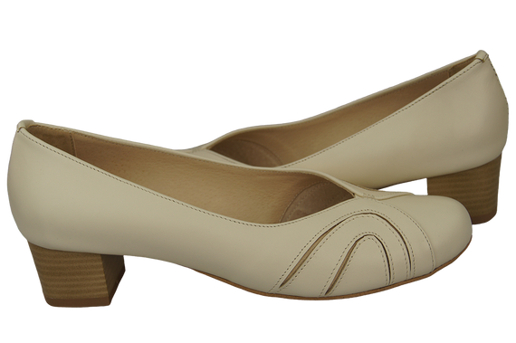 Damenschuhe Pumps Naturleder Beige Ecru 786 ElitaBut
